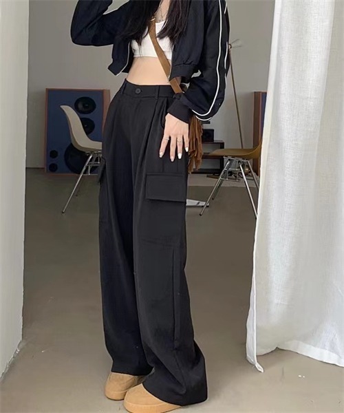 FREE STYLISTS(フリー スタイリスト)の「バックウエスト ワイド パンツ(その他パンツ・レディース・ブラック/グレー/カーキ・S/M/L)」の15枚目の写真