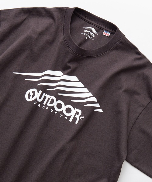 OUTDOOR PRODUCTS(アウトドアプロダクツ)の「【OUTDOOR PRODUCTS/アウトドアプロダクツ】USAコットン ロゴプリント ビッグシルエット Tシャツ(Tシャツ/カットソー・メンズ・チャコールグレー/カーキ/ブラック/ブルー系その他/ホワイト/ブラウン・MEDIUM/LARGE/X-LARGE)」の4枚目の写真