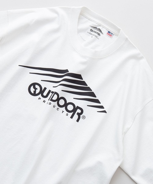 OUTDOOR PRODUCTS(アウトドアプロダクツ)の「【OUTDOOR PRODUCTS/アウトドアプロダクツ】USAコットン ロゴプリント ビッグシルエット Tシャツ(Tシャツ/カットソー・メンズ・チャコールグレー/カーキ/ブラック/ブルー系その他/ホワイト/ブラウン・MEDIUM/LARGE/X-LARGE)」の1枚目の写真