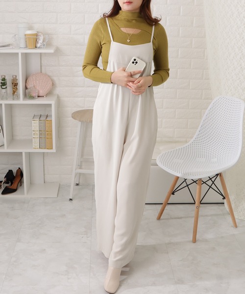 Lace Ladies(レースレディース)の「プチハイネック長袖ニットプルオーバー(Tシャツ/カットソー・レディース・アイボリー/ホワイト/グリーン/ブラック/ブラウン・FREE)」の9枚目の写真
