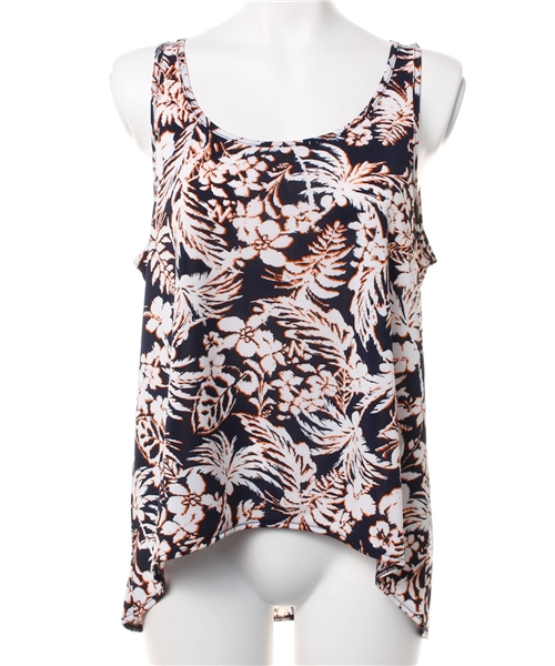 AZUL by moussy（アズールバイマウジー）の「エスパンディアロハ柄ZIPゆるタンク（タンクトップ・レディース・ホワイト系その他/ダークネイビー・LARGE/SMALL/MEDIUM）」の10枚目の写真