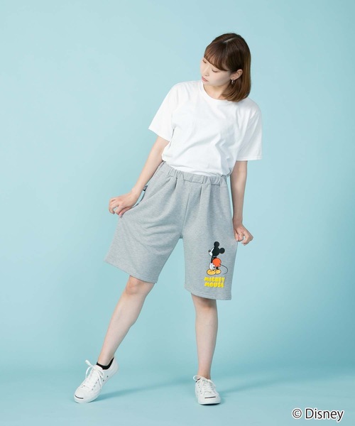 Disney（ディズニー）の「【OUTDOOR PRODUCTS/アウトドアプロダクツ】【DISNEY/ディズニー】 【MICKEY MOUSE/ミッキーマウス】別注 ミニ裏毛 スウェット　ショートパンツ（その他パンツ・メンズ・ブラック/杢グレー・MEDIUM/LARGE/SMALL/X-LARGE）」の6枚目の写真