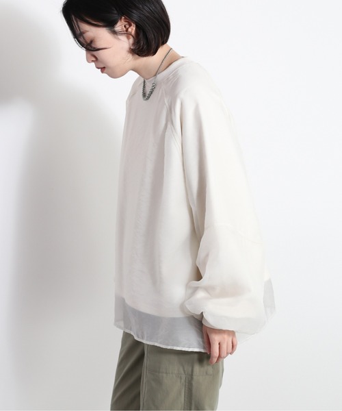 cepo（セポ）の「オーガンジーレイヤードトップス（Tシャツ/カットソー・レディース・オフホワイト/ホワイト/ミント・FREE）」の8枚目の写真