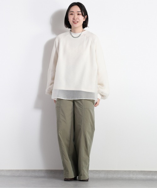 cepo（セポ）の「オーガンジーレイヤードトップス（Tシャツ/カットソー・レディース・オフホワイト/ホワイト/ミント・FREE）」の10枚目の写真