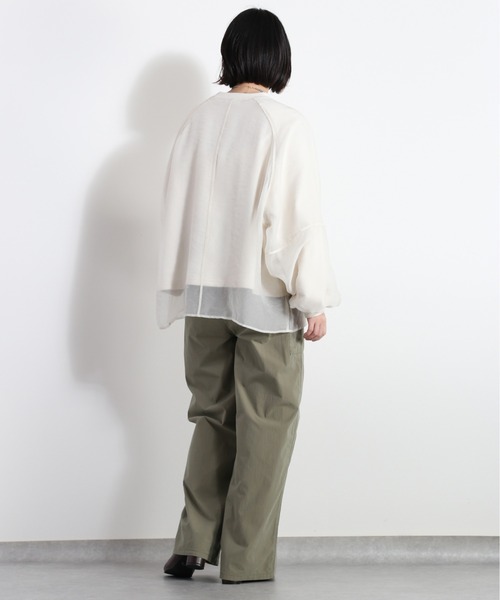 cepo（セポ）の「オーガンジーレイヤードトップス（Tシャツ/カットソー・レディース・オフホワイト/ホワイト/ミント・FREE）」の12枚目の写真