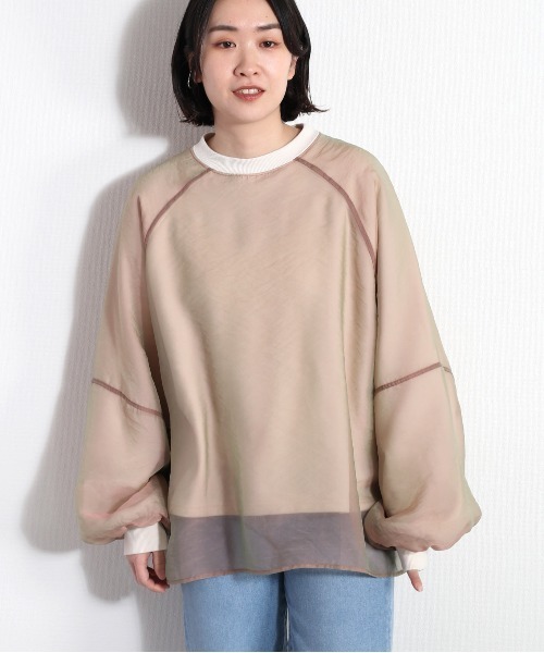 cepo（セポ）の「オーガンジーレイヤードトップス（Tシャツ/カットソー・レディース・オフホワイト/ホワイト/ミント・FREE）」の17枚目の写真