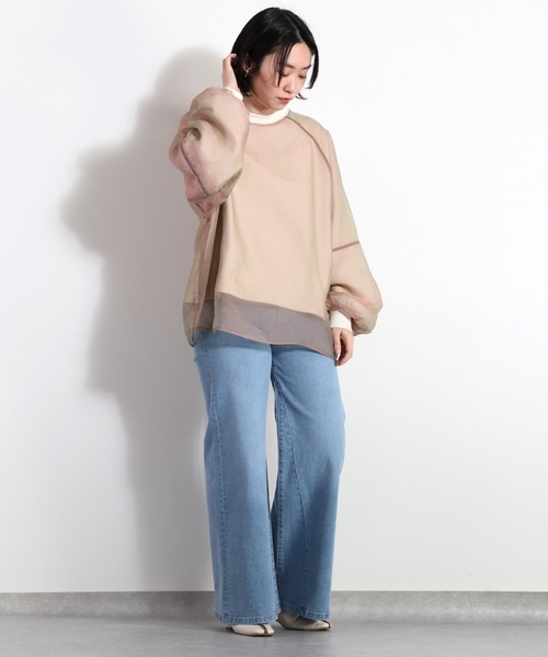 cepo（セポ）の「オーガンジーレイヤードトップス（Tシャツ/カットソー・レディース・オフホワイト/ホワイト/ミント・FREE）」の20枚目の写真