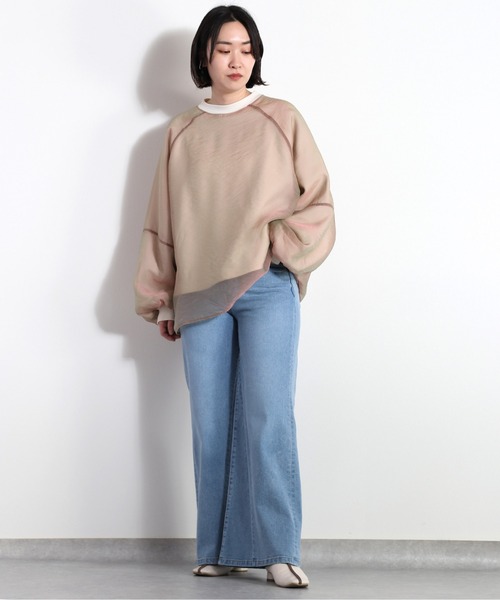 cepo（セポ）の「オーガンジーレイヤードトップス（Tシャツ/カットソー・レディース・オフホワイト/ホワイト/ミント・FREE）」の21枚目の写真