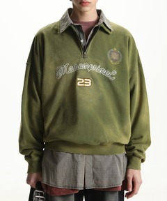 セール】Gap × Malbon ヘビーウェイト ロゴ 1/4ジップアップ