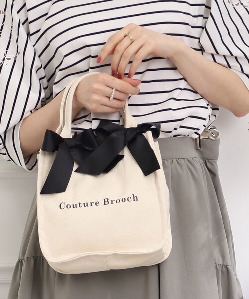 couture brooch（クチュールブローチ）の「ミニトートバッグ（トートバッグ・レディース・アイボリー/ブラック/ピンク系・00）」の15枚目の写真