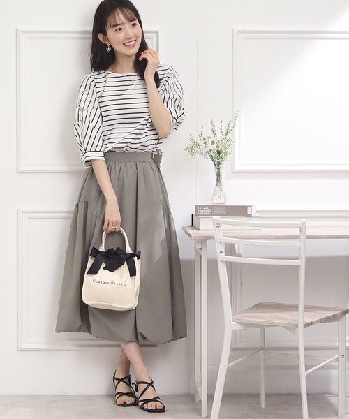 couture brooch（クチュールブローチ）の「ミニトートバッグ（トートバッグ・レディース・アイボリー/ブラック/ピンク系・00）」の17枚目の写真