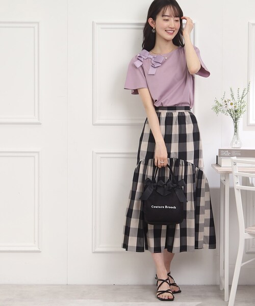 couture brooch（クチュールブローチ）の「ミニトートバッグ（トートバッグ・レディース・アイボリー/ブラック/ピンク系・00）」の20枚目の写真