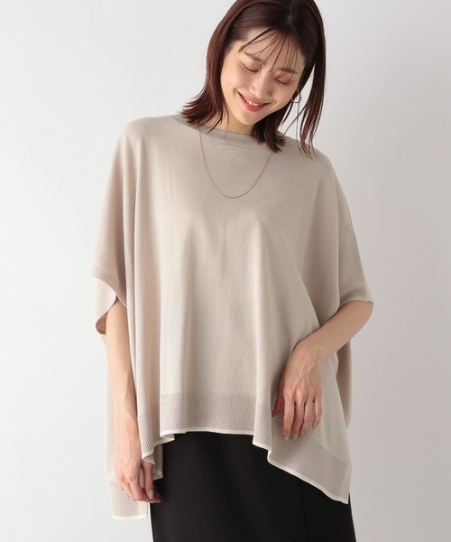 GLOBAL WORK（グローバルワーク）の「洗えるサラサラポンチョベスト/177848（ベスト・レディース・ブラック/アイボリー/グレイッシュベージュ・FREE）」の3枚目の写真