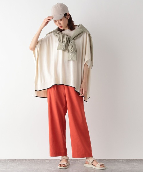 GLOBAL WORK（グローバルワーク）の「洗えるサラサラポンチョベスト/177848（ベスト・レディース・ブラック/アイボリー/グレイッシュベージュ・FREE）」の21枚目の写真