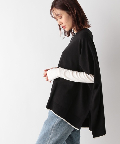 GLOBAL WORK（グローバルワーク）の「洗えるサラサラポンチョベスト/177848（ベスト・レディース・ブラック/アイボリー/グレイッシュベージュ・FREE）」の18枚目の写真