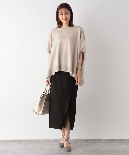 GLOBAL WORK（グローバルワーク）の「洗えるサラサラポンチョベスト/177848（ベスト・レディース・ブラック/アイボリー/グレイッシュベージュ・FREE）」の12枚目の写真