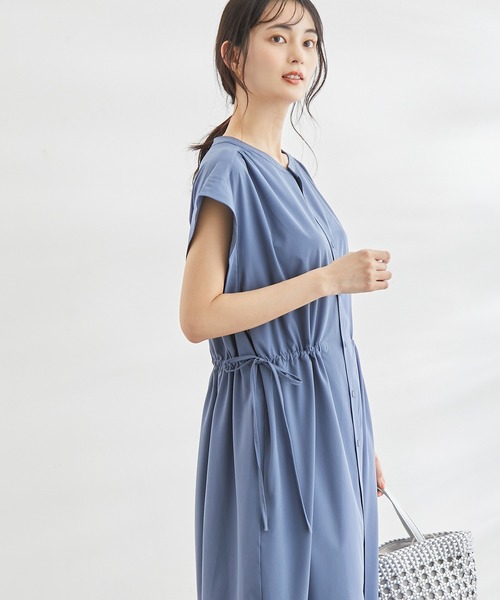 ROPE' PICNIC（ロペピクニック）の「撥水加工/ドロストデザインワンピース（ワンピース・レディース・チャコールグレー/ブルー/ベージュ系その他・38）」の10枚目の写真