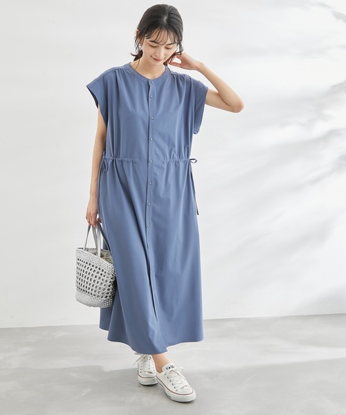 ROPE' PICNIC（ロペピクニック）の「撥水加工/ドロストデザインワンピース（ワンピース・レディース・チャコールグレー/ブルー/ベージュ系その他・38）」の11枚目の写真