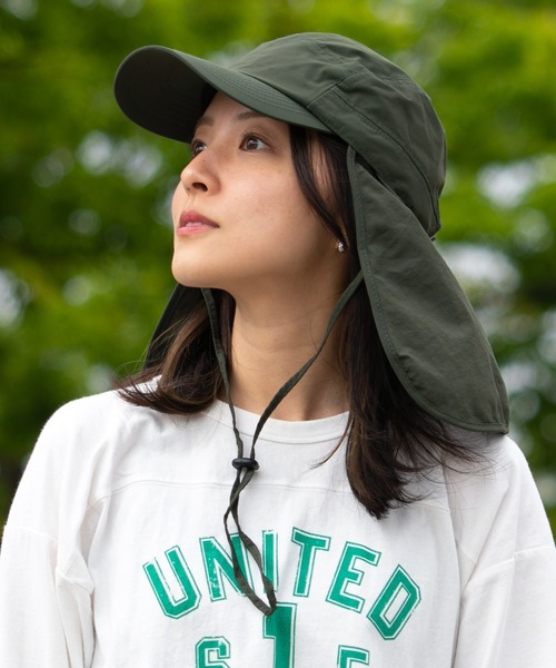 KiU（キウ）の「紫外線防止 サンシェード付きジェットキャップ（キャップ・レディース・カーキ/ベージュ/ブラック・FREE）」の3枚目の写真