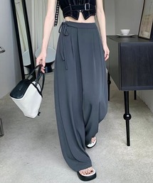 me+em select（ミームセレクト）の「※※【 ３color ／ ３size 】華奢サイドリボンツータックスラックス（スラックス）」