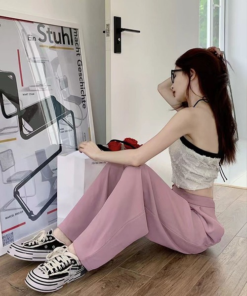 me+em select(ミームセレクト)の「※※【 3color / 3size 】華奢サイドリボンツータックスラックス(スラックス・レディース・ピンク/グレー/ブラック・MEDIUM/SMALL/LARGE)」の13枚目の写真