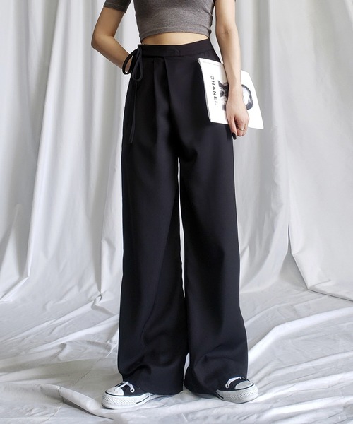 me+em select(ミームセレクト)の「※※【 3color / 3size 】華奢サイドリボンツータックスラックス(スラックス・レディース・ピンク/グレー/ブラック・MEDIUM/SMALL/LARGE)」の6枚目の写真