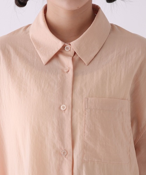 repipi armario（レピピ アルマリオ）の「カタアキリボンルーズシャツ（シャツ/ブラウス・キッズ・ホワイト/サックスブルー/コーラルピンク/イエロー系/ブラック/アイボリー・MEDIUM/LARGE）」の18枚目の写真