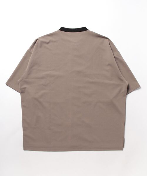 VIBGYOR(ヴィブジョー)の「【VIBGYOR BY AS】薄梨地5分袖バンドカラーシャツ(BL)(Tシャツ/カットソー・メンズ・ホワイト/ブルー/ブラック/グレイッシュベージュ・LARGE/MEDIUM)」の5枚目の写真