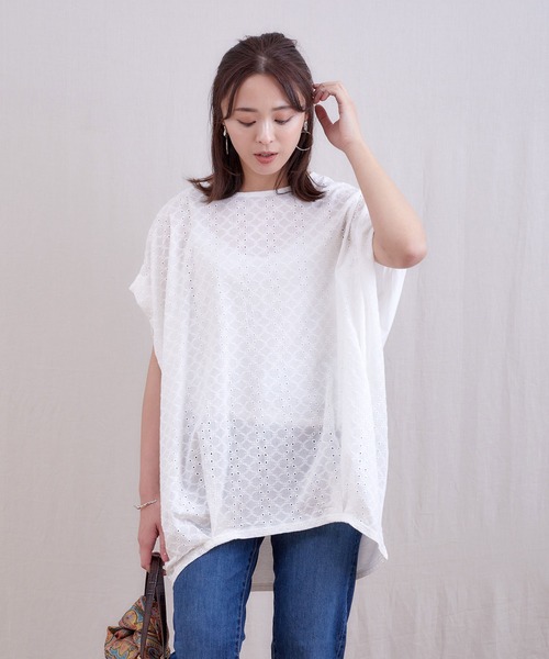 Fanaka（ファナカ）の「刺繍×カットソーチュニックプルオーバー（Tシャツ/カットソー・レディース・ベージュ/オフホワイト・FREE）」の4枚目の写真