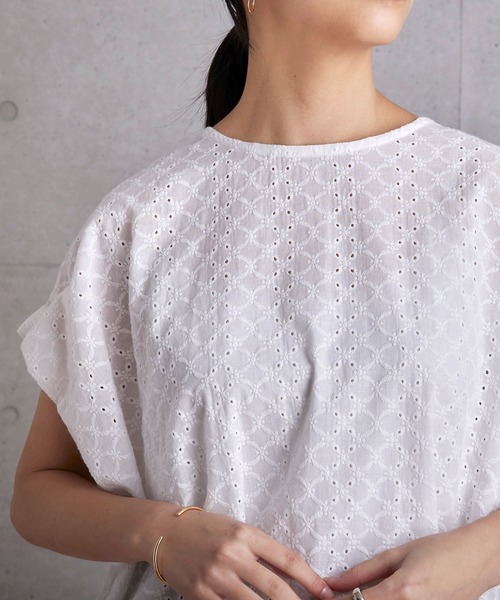 Fanaka（ファナカ）の「刺繍×カットソーチュニックプルオーバー（Tシャツ/カットソー・レディース・ベージュ/オフホワイト・FREE）」の8枚目の写真