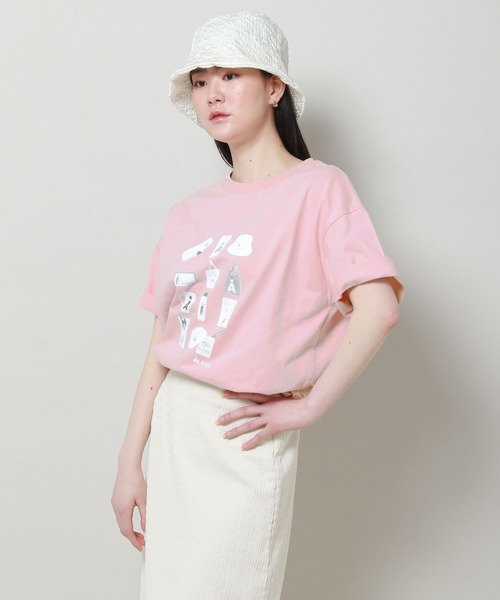 ALAND(エーランド)の「【UNISEX】ALAND/A goodsT2 2907383(Tシャツ/カットソー・レディース・ピンク/ブラック・MEDIUM/LARGE)」の7枚目の写真