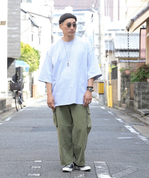 WAIPER.inc(ワイパーインク)の「GOOD WEAR ポケット無し S/S SUPER BIG TEE 2w7-11222 USAコットン(Tシャツ/カットソー・メンズ・ブラック/グレイッシュベージュ/杢グレー/チャコールグレー/ホワイト/グリーン系その他/ネイビー・S/M/L/XL)」の12枚目の写真