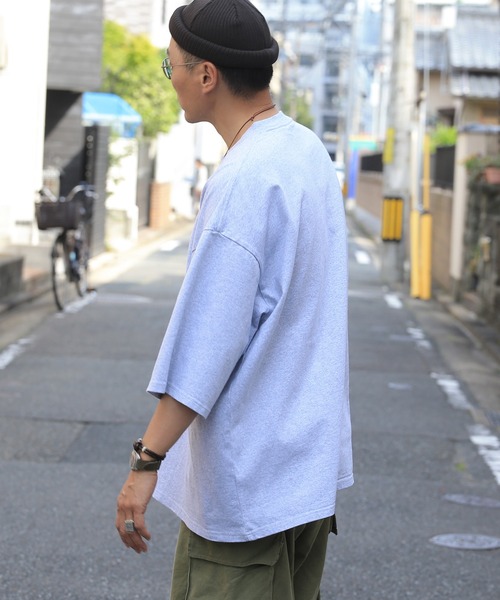 WAIPER.inc(ワイパーインク)の「GOOD WEAR ポケット無し S/S SUPER BIG TEE 2w7-11222 USAコットン(Tシャツ/カットソー・メンズ・ブラック/グレイッシュベージュ/杢グレー/チャコールグレー/ホワイト/グリーン系その他/ネイビー・S/M/L/XL)」の14枚目の写真