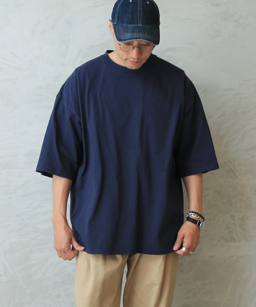 WAIPER.inc(ワイパーインク)の「GOOD WEAR ポケット無し S/S SUPER BIG TEE 2w7-11222 USAコットン(Tシャツ/カットソー・メンズ・ブラック/グレイッシュベージュ/杢グレー/チャコールグレー/ホワイト/グリーン系その他/ネイビー・S/M/L/XL)」の11枚目の写真