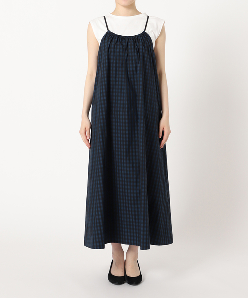 Curensology チェックタフワンピース　完売品 DOUBLE STANDARD CLOTHING ワンピース チェック柄シフォン