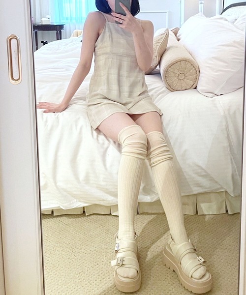 Heather(ヘザー)の「HOLiCシアーチェックワンピース 907259(ワンピース・レディース・ネイビー/ベージュ・FREE)」の18枚目の写真