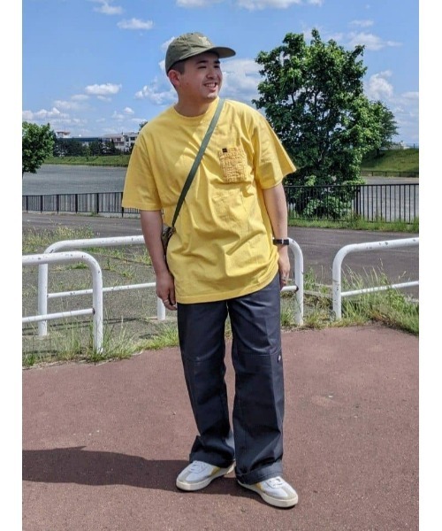 ※ALPHA(アルファ)の「【ALPHA】異素材ポケットTシャツ(Tシャツ/カットソー・メンズ・イエロー/ホワイト/ブラック/カーキブラウン・XL/L/M)」の20枚目の写真