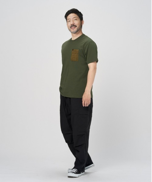 ※ALPHA(アルファ)の「【ALPHA】異素材ポケットTシャツ(Tシャツ/カットソー・メンズ・イエロー/ホワイト/ブラック/カーキブラウン・XL/L/M)」の15枚目の写真