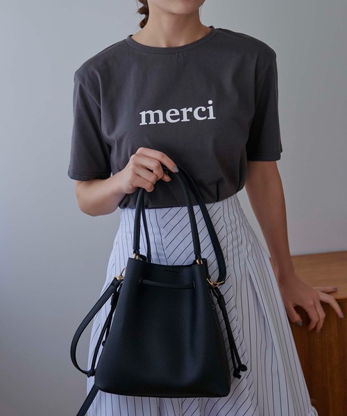 Edit Sheen(エディットシーン)の「メルシーロゴTシャツ(Tシャツ/カットソー・レディース・ホワイト/チャコールグレー・M)」の21枚目の写真