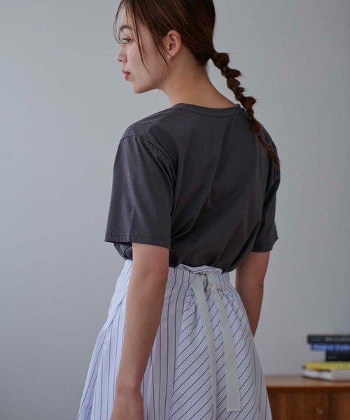 Edit Sheen(エディットシーン)の「メルシーロゴTシャツ(Tシャツ/カットソー・レディース・ホワイト/チャコールグレー・M)」の22枚目の写真
