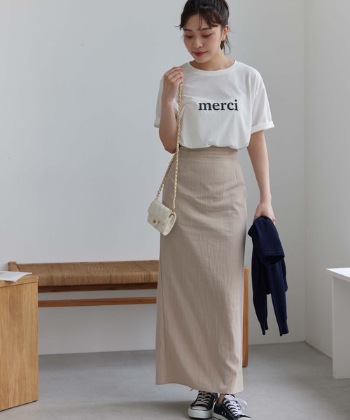 Edit Sheen(エディットシーン)の「メルシーロゴTシャツ(Tシャツ/カットソー・レディース・ホワイト/チャコールグレー・M)」の15枚目の写真