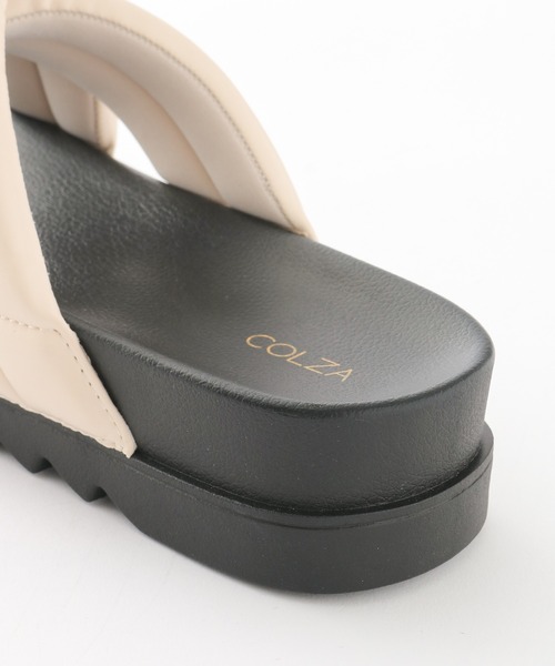 Honeys(ハニーズ)の「パデッドフラットサンダル(サンダル・レディース・ホワイト/ブラック・S/M/L)」の19枚目の写真