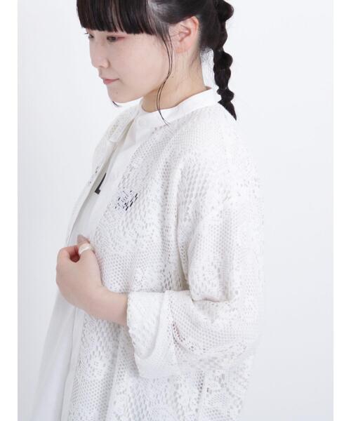 Samansa Mos2(サマンサ モスモス)の「◎レース羽織シャツ(シャツ/ブラウス・レディース・ブラック/キナリ/オフホワイト・F)」の10枚目の写真