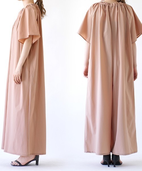 zootie(ズーティー)の「ワイドデザイン 2wayオールインワン(つなぎ/オールインワン・レディース・ブラック/ピンクベージュ・M)」の15枚目の写真