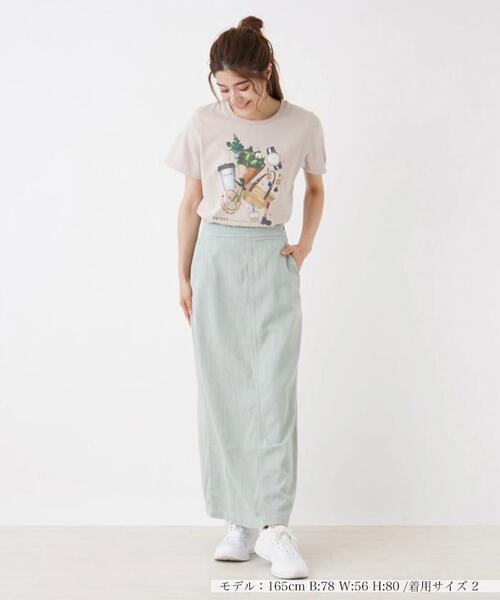 YANUK(ヤヌーク)の「【YANUK】ストレッチコラムスカート(スカート・レディース・ダークネイビー/ライトグリーン・2)」の9枚目の写真