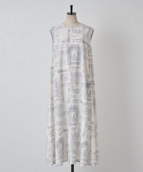 ビアズリー プリント柄ワンピース BEARDSLEY ビアズリー