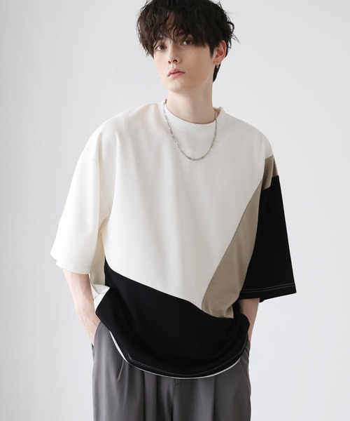ASTRONOMY(アストロノミー)の「COOLダンボールアート切替Tシャツ(Tシャツ/カットソー・メンズ・ブルー系2/ブラック系2/ベージュ系2/ベージュ系/ブルー系・M/L)」の12枚目の写真