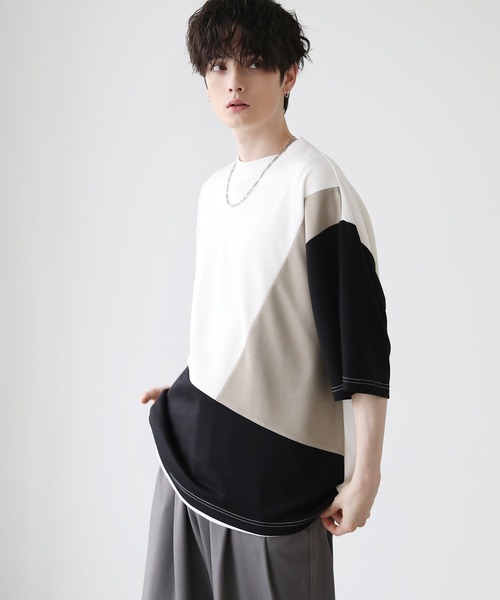 ASTRONOMY(アストロノミー)の「COOLダンボールアート切替Tシャツ(Tシャツ/カットソー・メンズ・ブルー系2/ブラック系2/ベージュ系2/ベージュ系/ブルー系・M/L)」の13枚目の写真