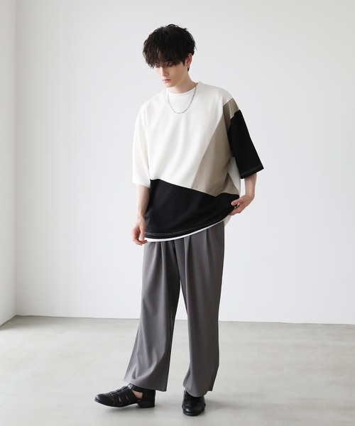 ASTRONOMY(アストロノミー)の「COOLダンボールアート切替Tシャツ(Tシャツ/カットソー・メンズ・ブルー系2/ブラック系2/ベージュ系2/ベージュ系/ブルー系・M/L)」の15枚目の写真