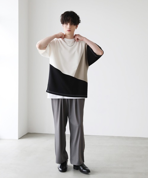 ASTRONOMY(アストロノミー)の「COOLダンボールアート切替Tシャツ(Tシャツ/カットソー・メンズ・ブルー系2/ブラック系2/ベージュ系2/ベージュ系/ブルー系・M/L)」の17枚目の写真